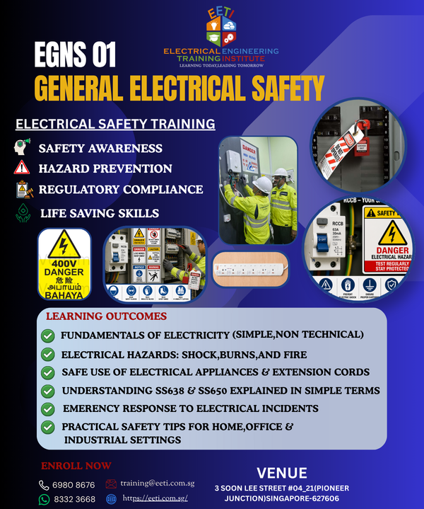 General Electrical Safety (Course Code: EGNS 01) - Sunday
